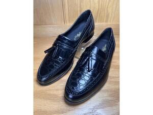 Towncraft Classic Black Tassel Loafers Men's Dress Shoes Size 11 D New